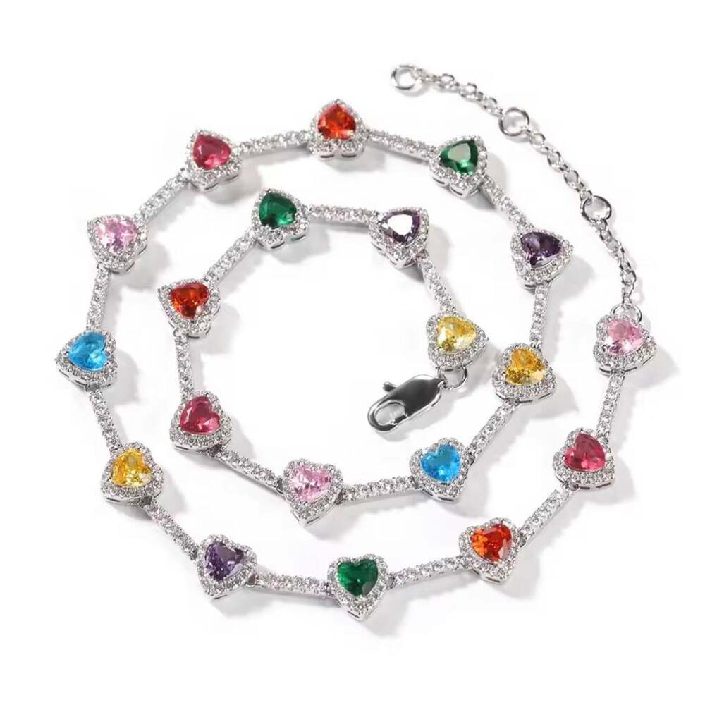 Multi Coloured Heart Shaped Necklaceheart A 60 F - Picture 2 of 3